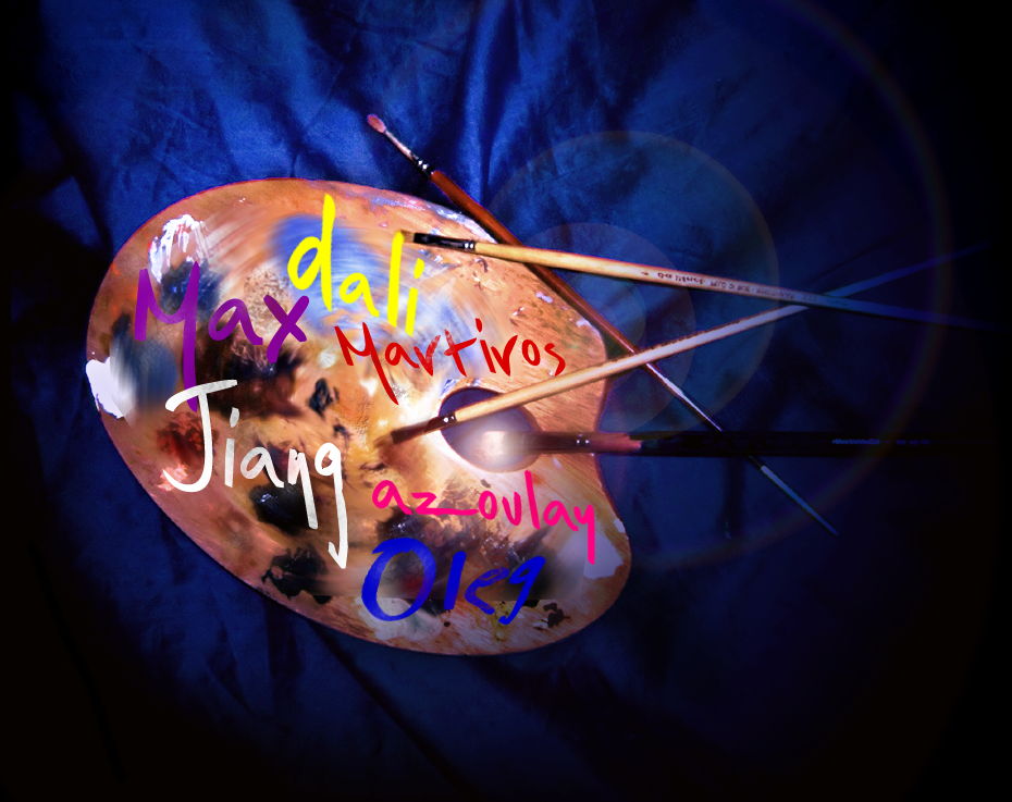Palette graphic linking to some featured artists